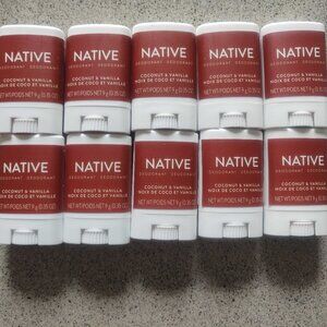 Native Coconut & Vanilla Mini Deodorant 0.35oz each x 10 Brand New